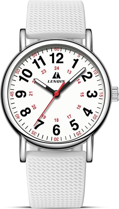 61Xkbw+UhIL._AC_SY675_ LN LENQIN Womens Watch Analog Quartz Waterproof Ladies Watches for Women with Leather Strap Luminous Easy Reader Dial